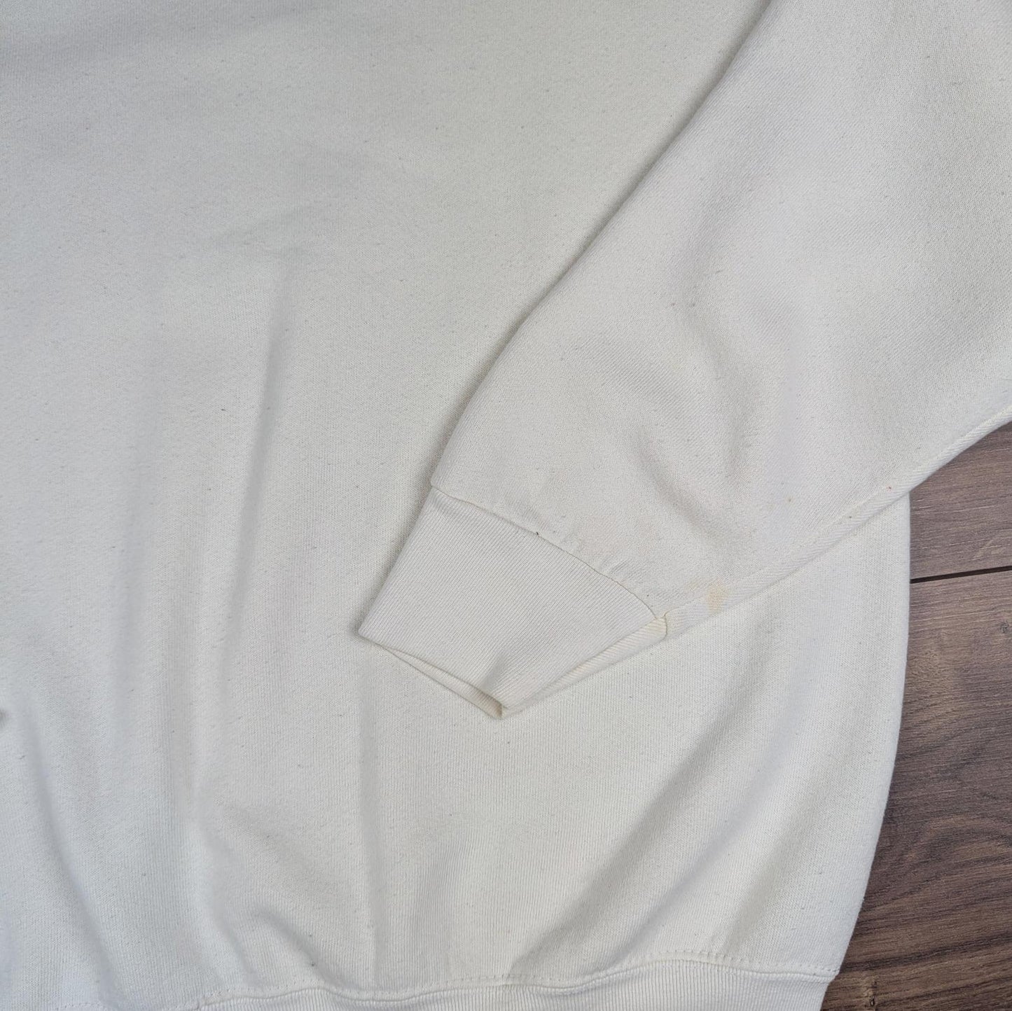 90s Vintage Disney Mickey Mouse Cream Tartan Embroidered Sweatshirt Size 2XL