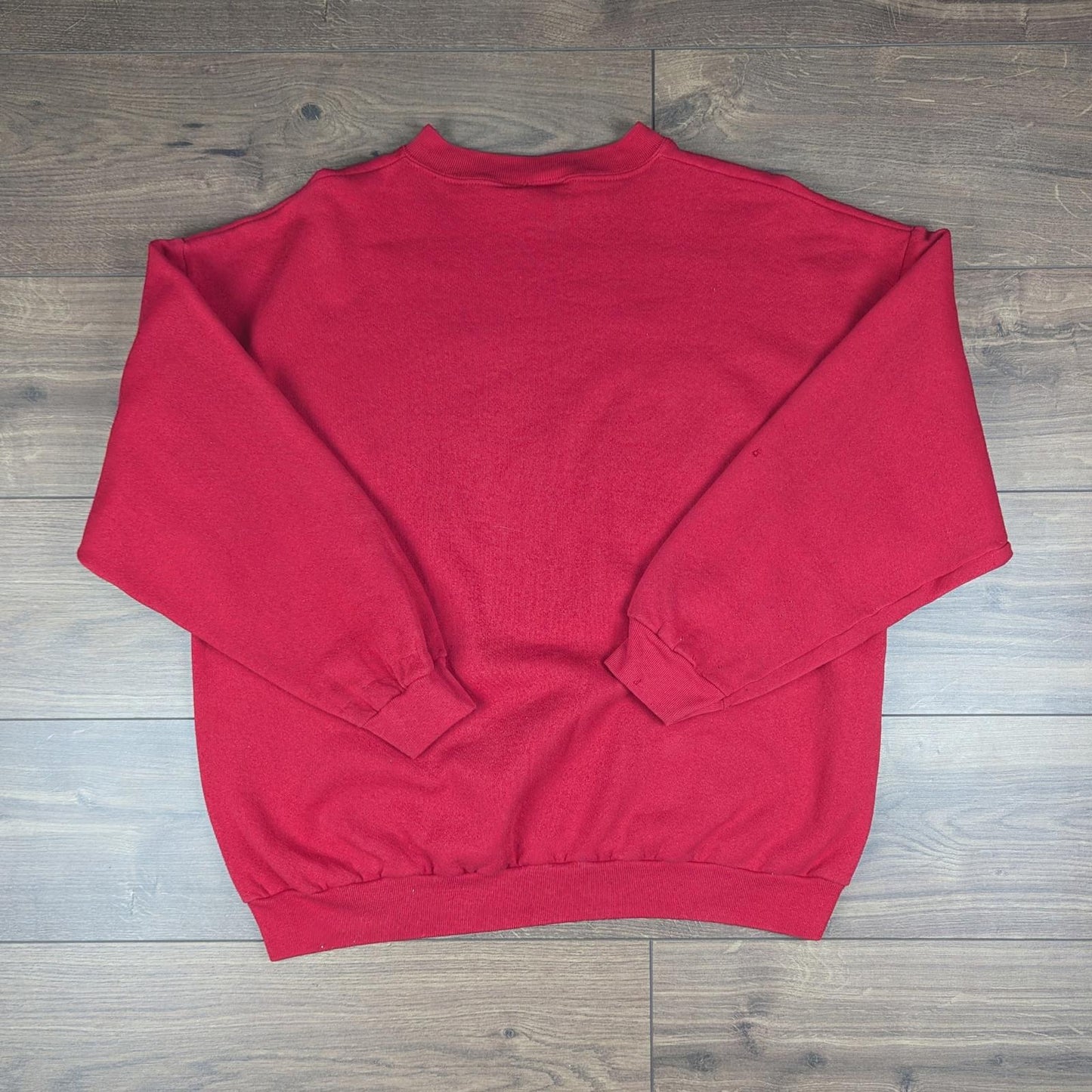 Red 90s Vintage Looney Tunes Christmas Jumper Sweatshirt Size XL