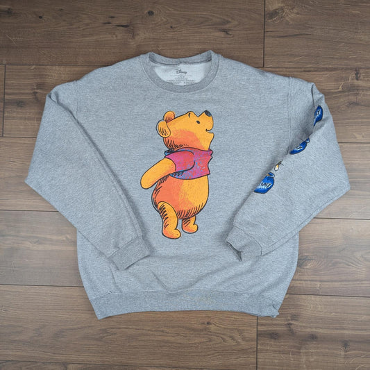 Grey Disney Winnie the Pooh Graphic Sweatshirt Size L
