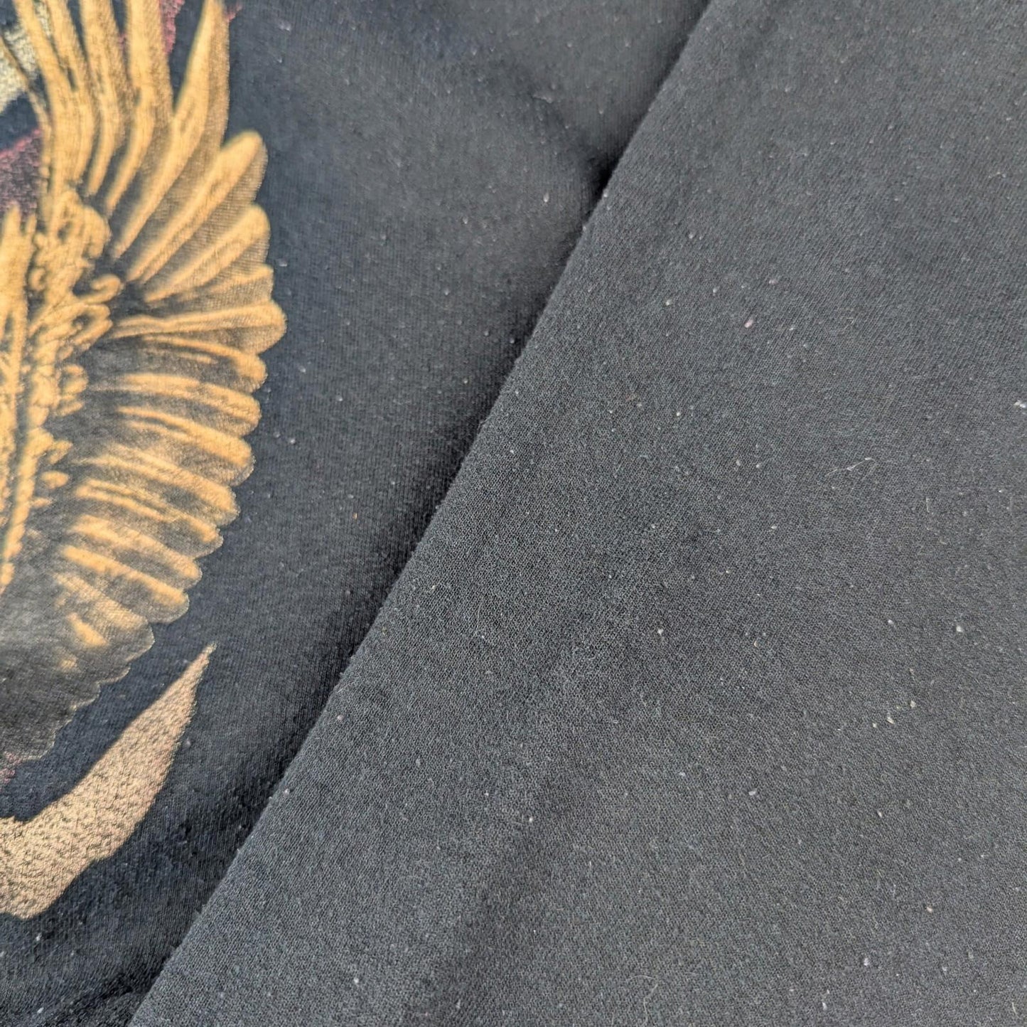 Black Vintage Gildan USA Flag Eagle Graphic Sweatshirt Size XL