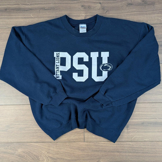 Navy Nittany Lions USA College Sweatshirt Size L