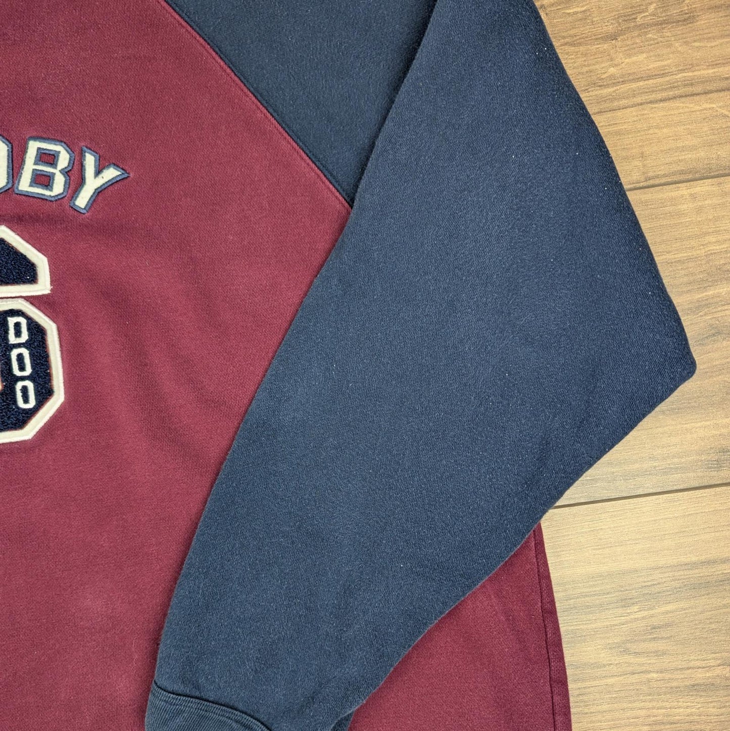 90s Vintage Warner Bros Scooby Doo Embroidered Varsity Burgundy Sweatshirt