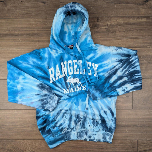 Rangely Maine Tie-Dye Hoodie Sweatshirt