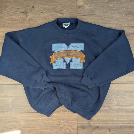 1990s Vintage Lee Michigan Embroidered Heavyweight Sweatshirt Size 2XL