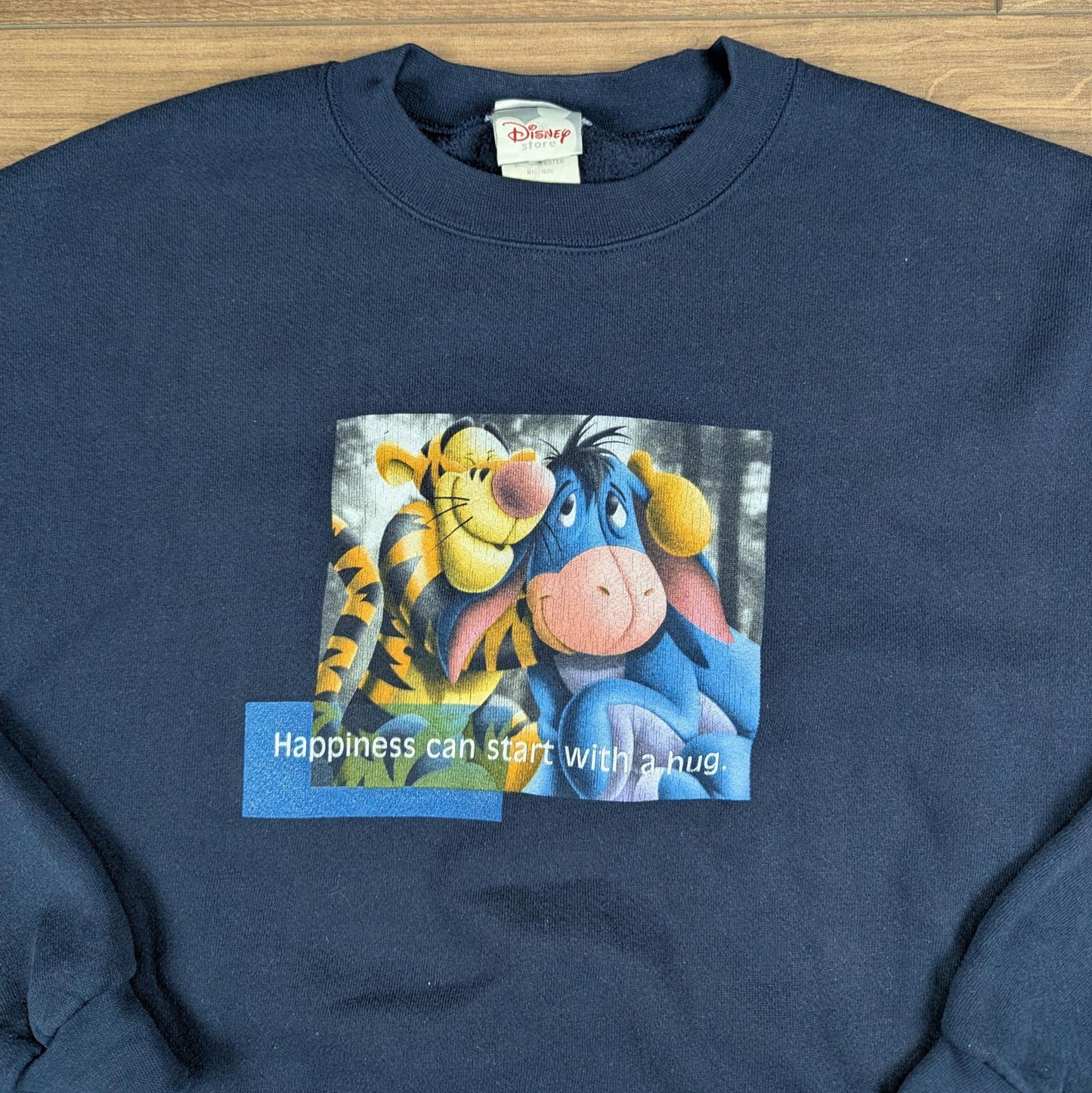 Early 2000s Vintage Winnie the Pooh Eeyore Tigger Happiness Sweatshirt Jumper