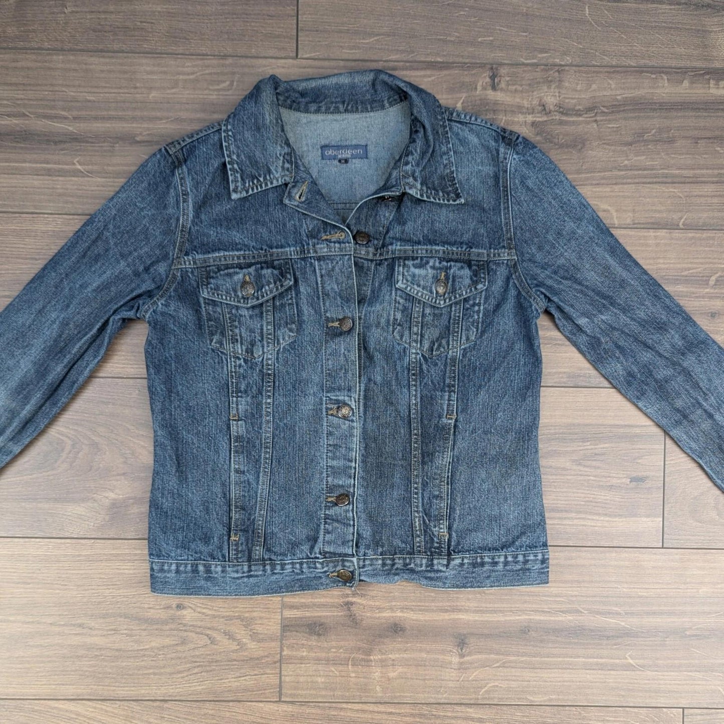 Vintage 2000s Blue Fitted Denim Jacket Size M