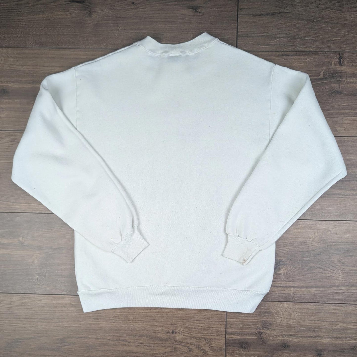 White/Cream 1980s Vintage Disney Mickey Mouse Graphic Jumper Size S/M