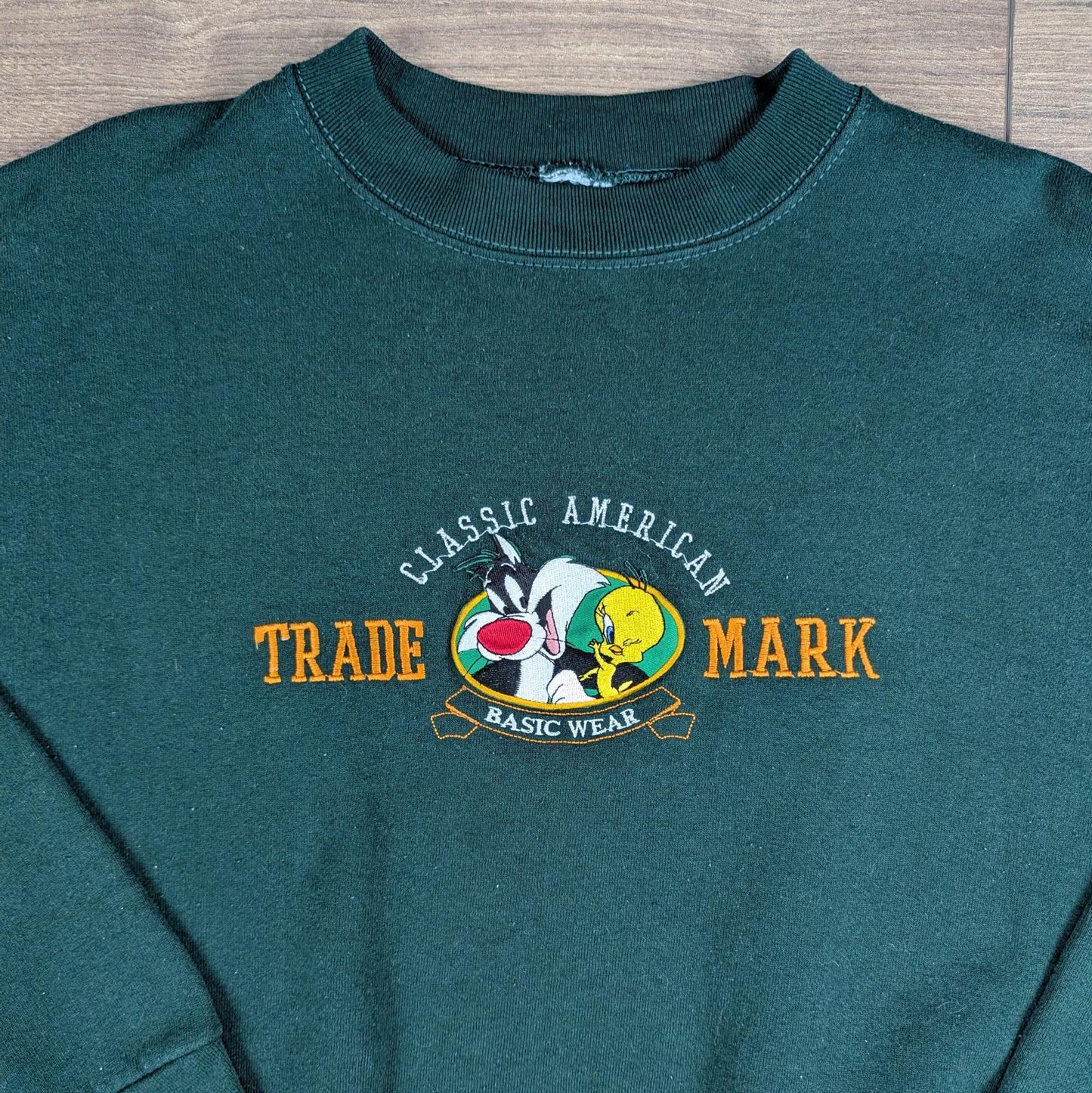 Vintage 1990s Sylvester Warner Bros Embroidered Sweatshirt Jumper Size XXL