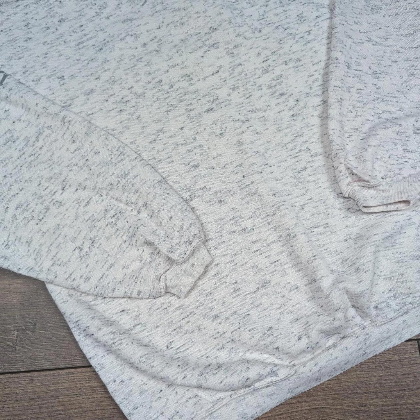 Vintage 1980's Grey Marl Baseball Graphic Sweatshirt Jumper