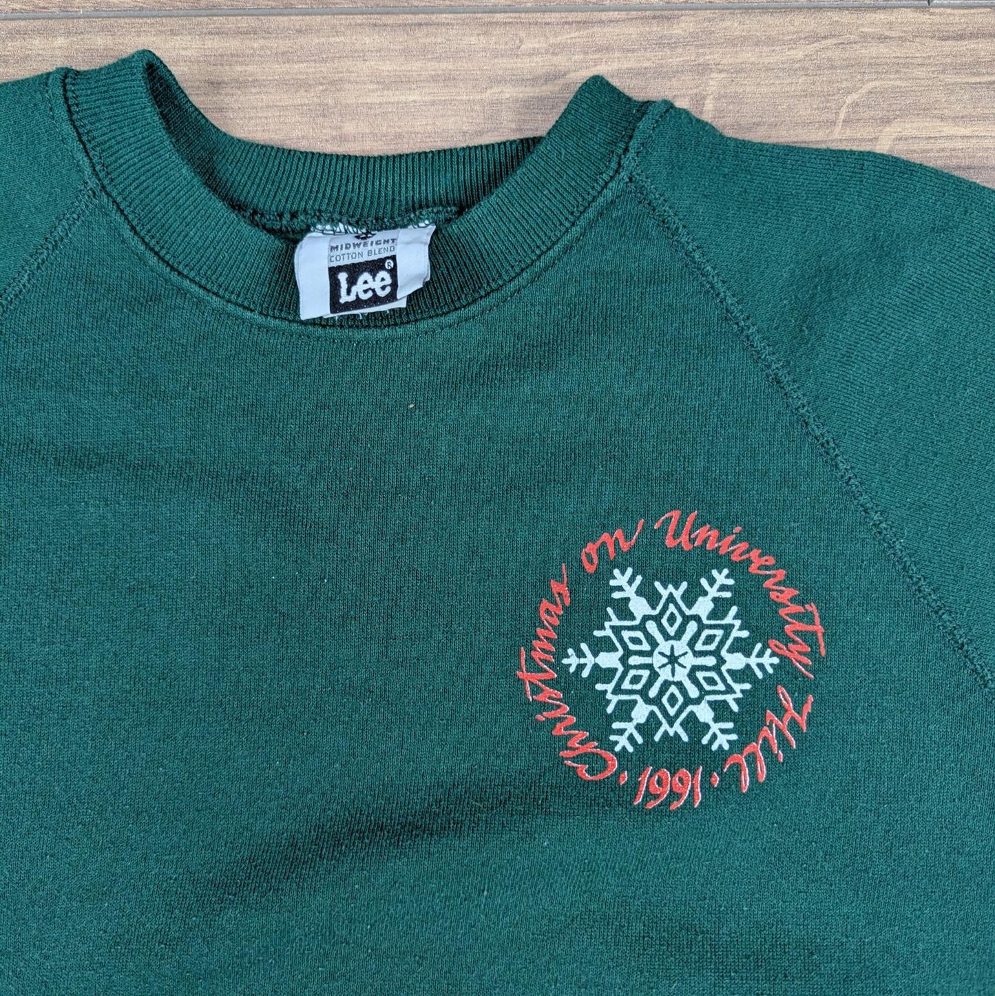 Lee 90s Vintage University Graphic Christmas Jumper Sweatshirt