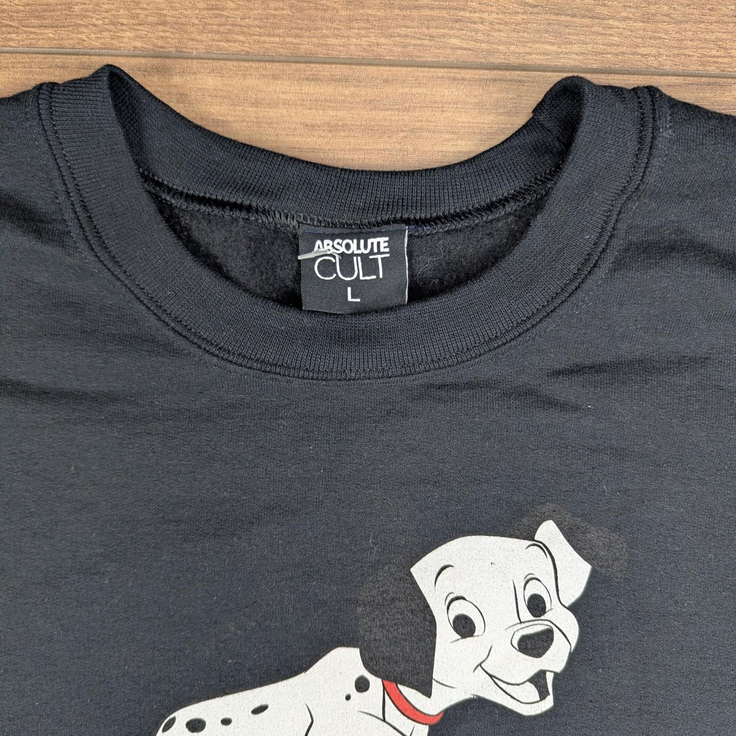 Black 101 Dalmatians Disney Graphic Sweatshirt Size L