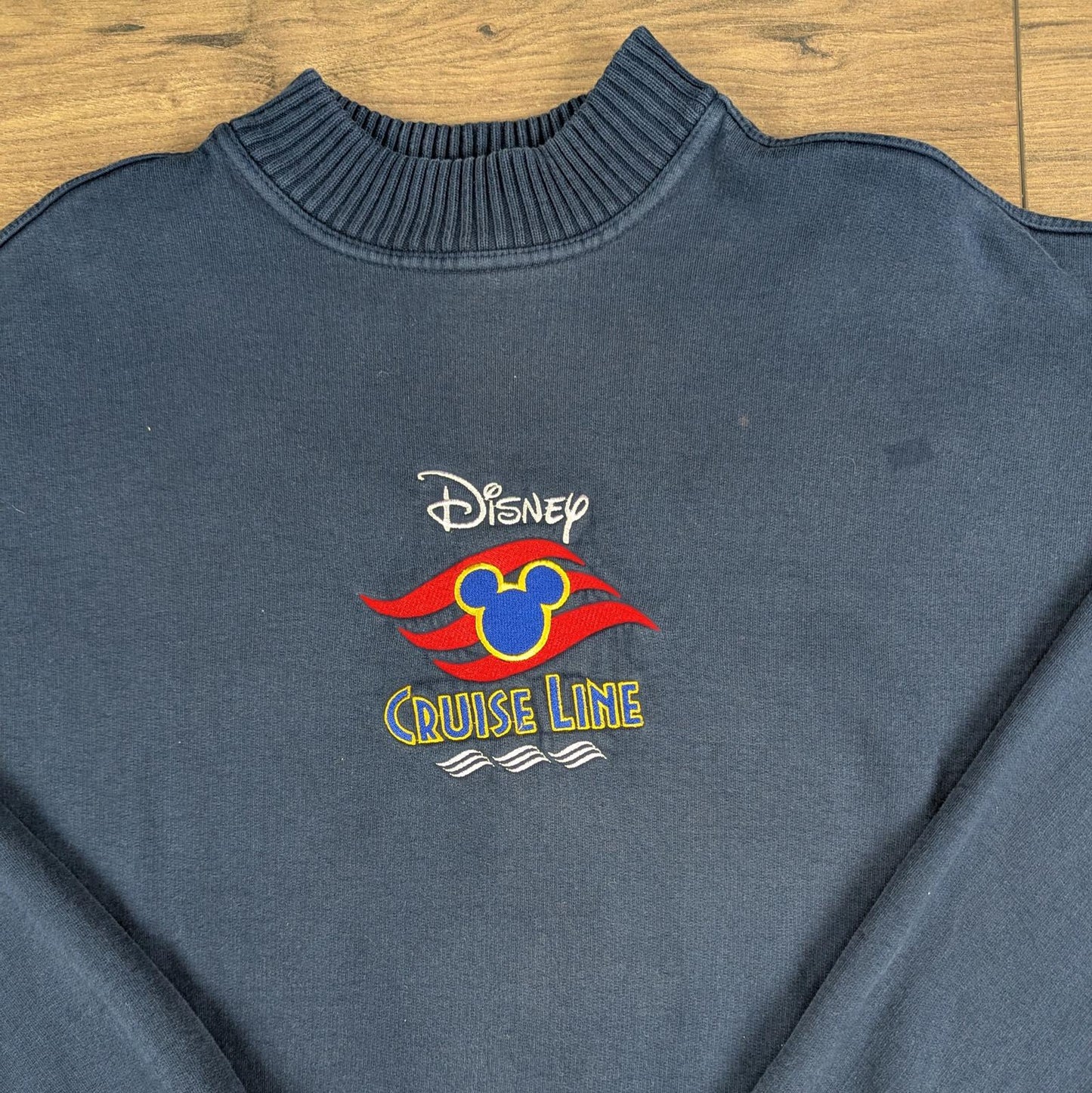1990s Vintage Disney Cruise Line Navy Embroidered Sweatshirt Size XXL