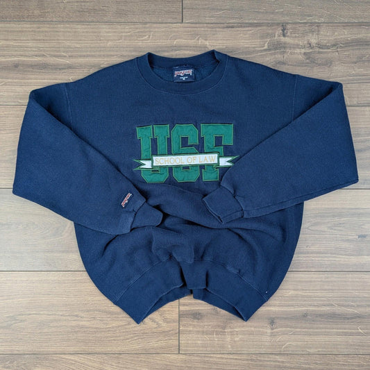 Vintage 1990s Blue Jansport USF College USA Sweatshirt Size M