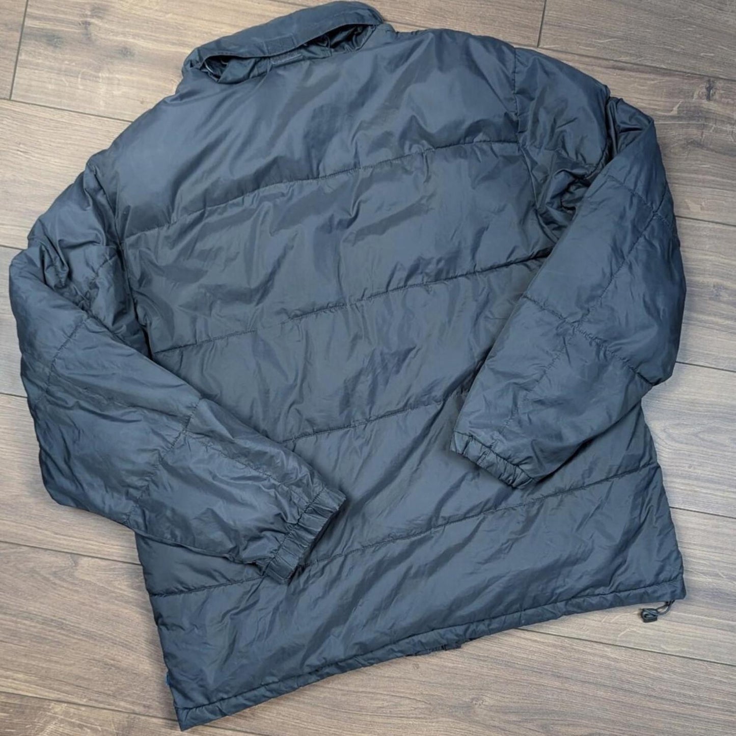 1990's Vintage Grey Umbro Performance Gear Puffer Football Jacket Coat Men's 2XL