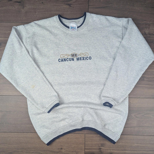1990s Vintage Souvenir Cancun Mexico Sweatshirt Size M