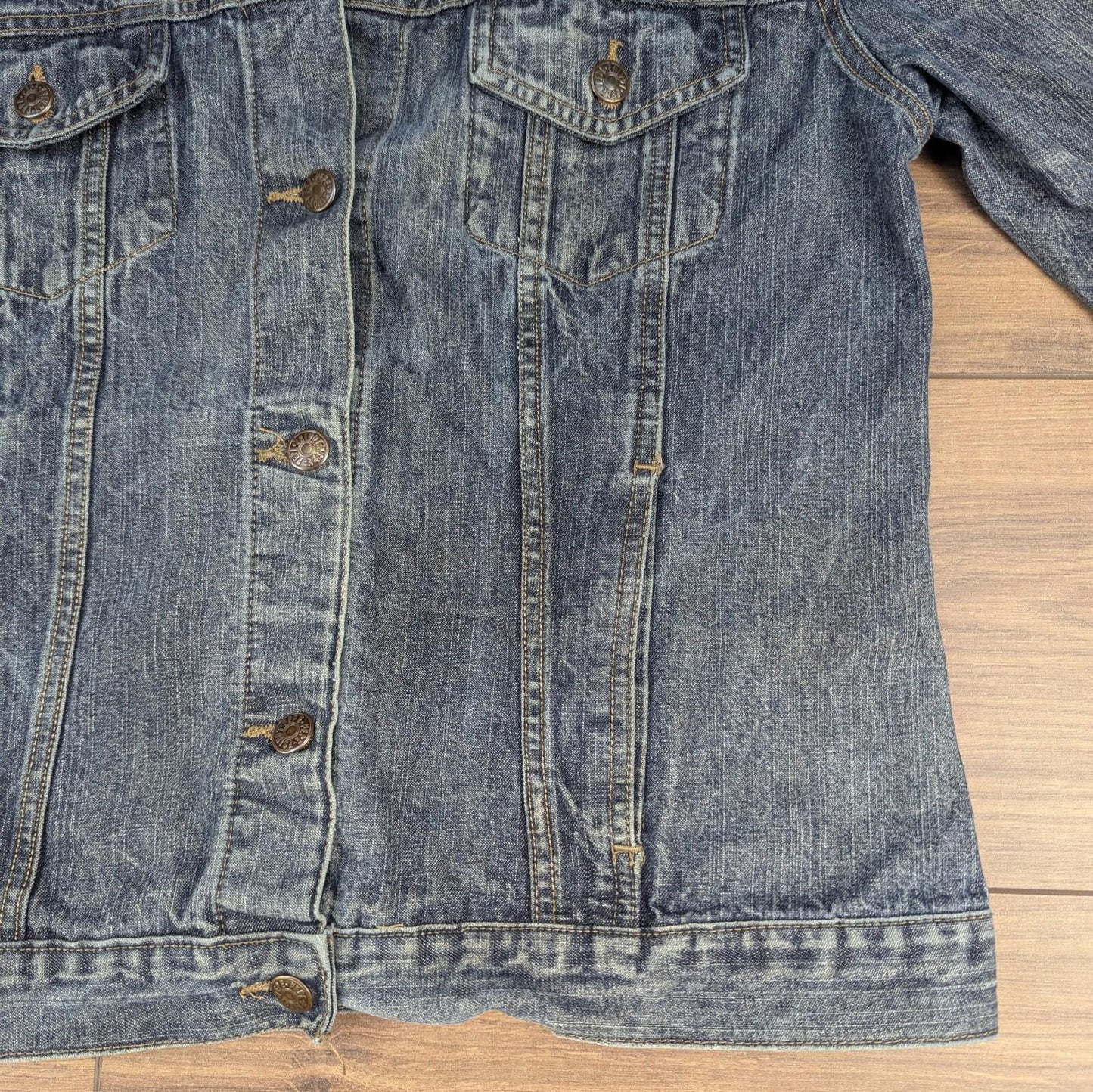 Vintage 2000s Blue Fitted Denim Jacket Size M