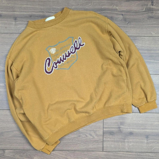 Vintage Mustard 80's 90's Conwell Jumper Sweatshirt