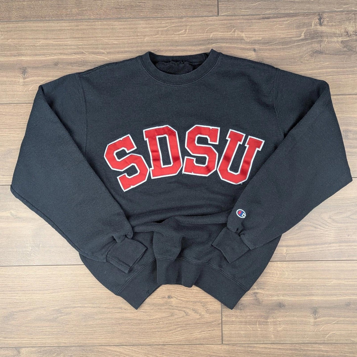 Black Vintage Champion SDSU College USA Sweatshirt Size M