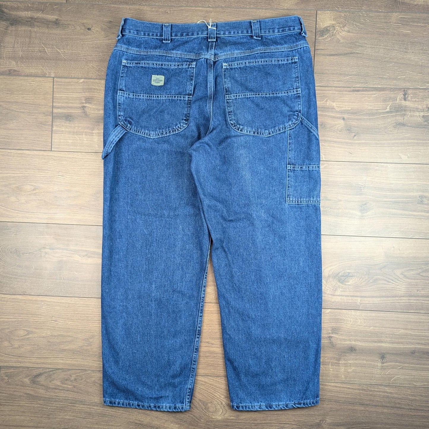 Blue Lee Dungarees Jeans Vintage 90's Baggy Carpenter Hip Hop Skater W38 L30