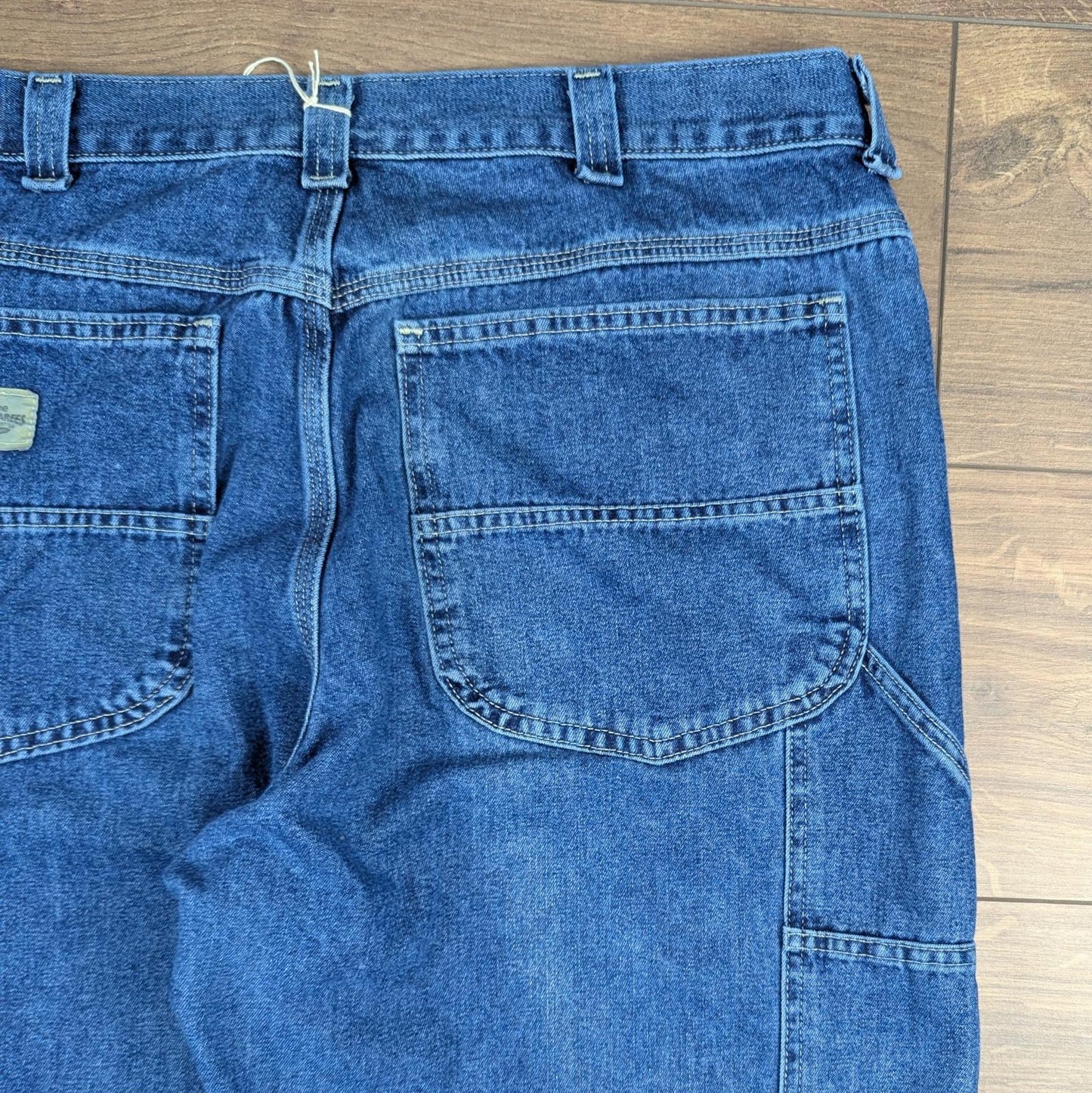 Blue Lee Dungarees Jeans Vintage 90's Baggy Carpenter Hip Hop Skater W38 L30