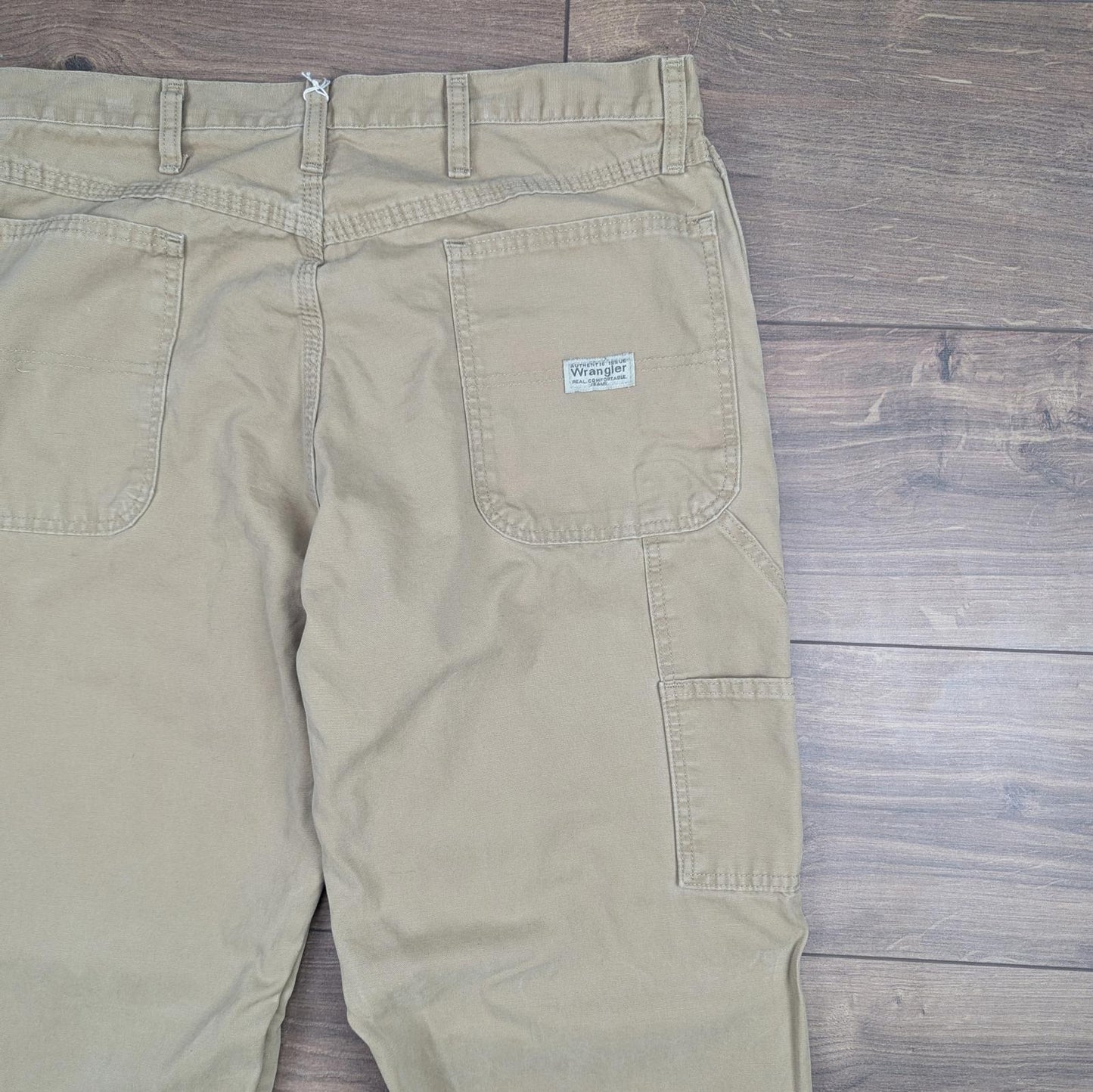 Tan Vintage Wrangler Carpenter Jeans  Trousers Cargo Straight Leg W36 L34