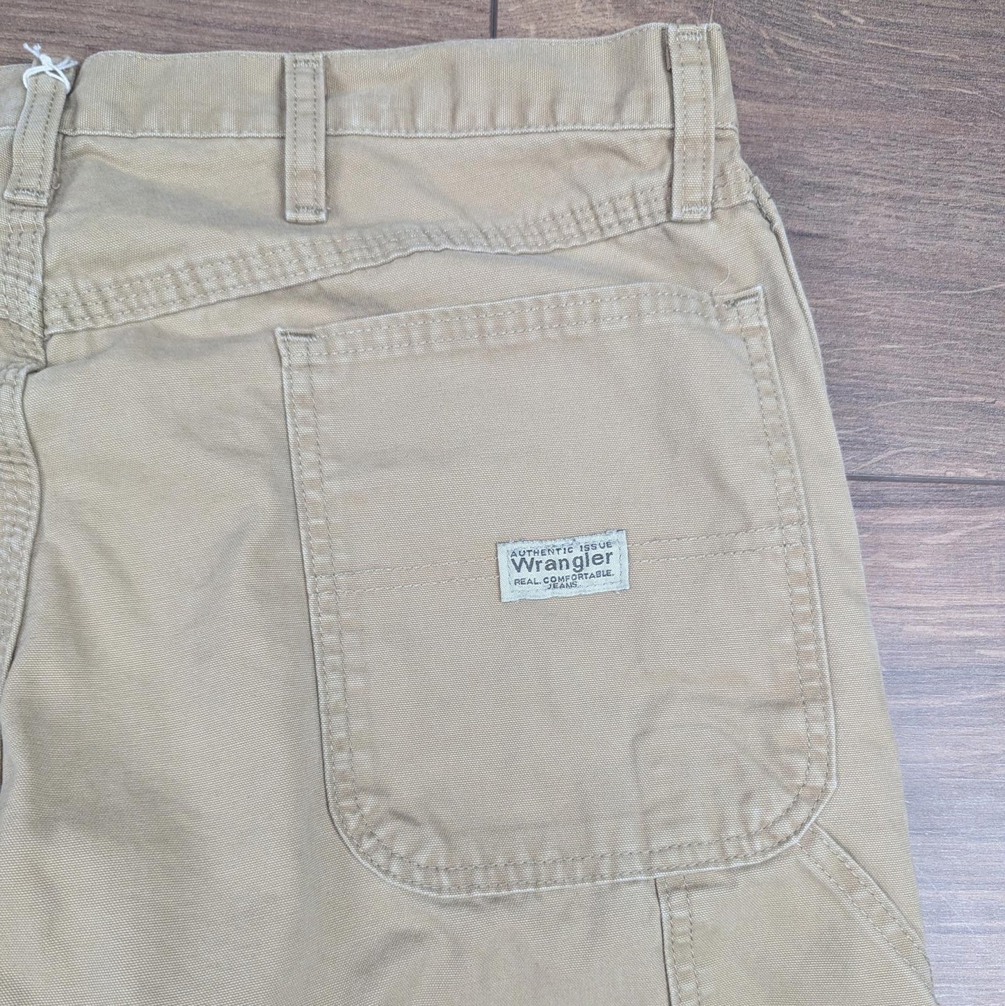 Tan Vintage Wrangler Carpenter Jeans  Trousers Cargo Straight Leg W36 L34