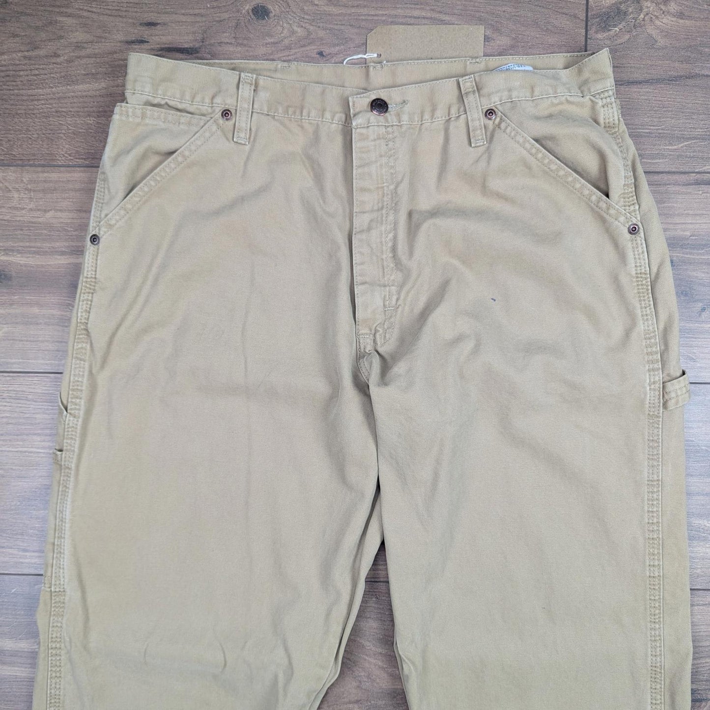 Tan Vintage Wrangler Carpenter Jeans  Trousers Cargo Straight Leg W36 L34