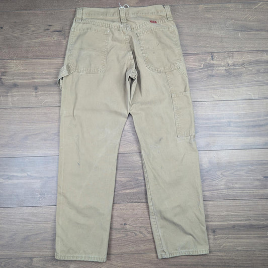 Tan Vintage Wrangler Carpenter Jeans Trousers Cargo Straight Leg W30 L29