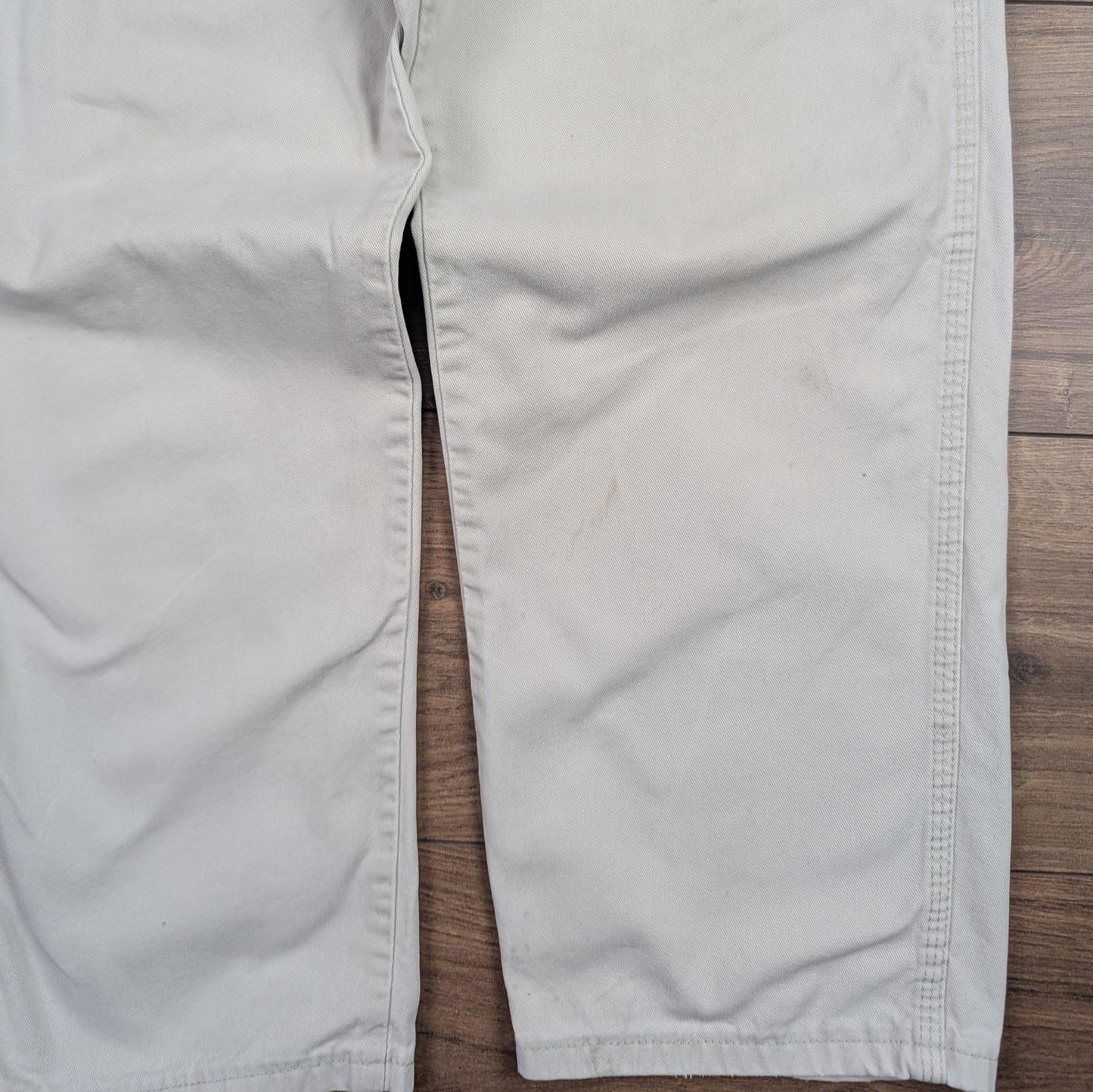 Vintage Beige Wrangler Carpenter Pants Jeans Baggy Cargo Straight Leg W30 L28