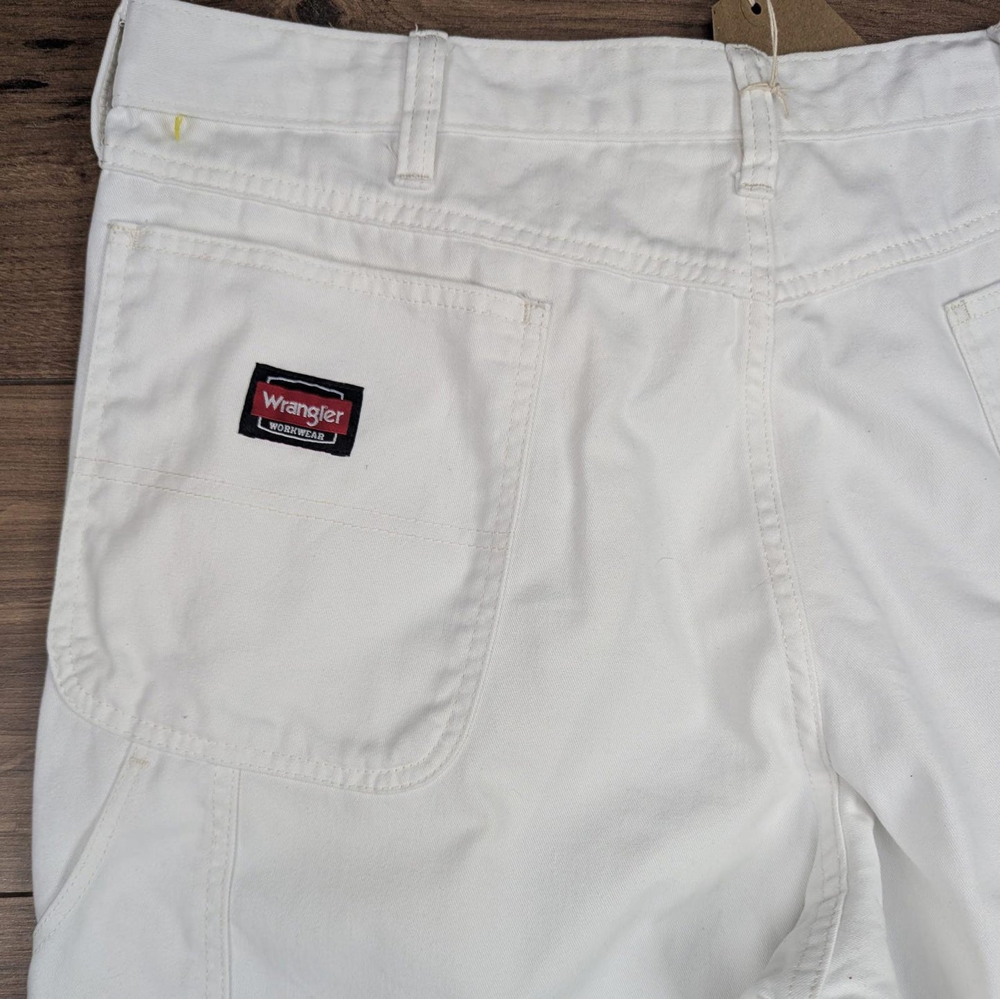 White Wrangler Workwear Carpenter Cargo Pants Straight Leg W38 L32