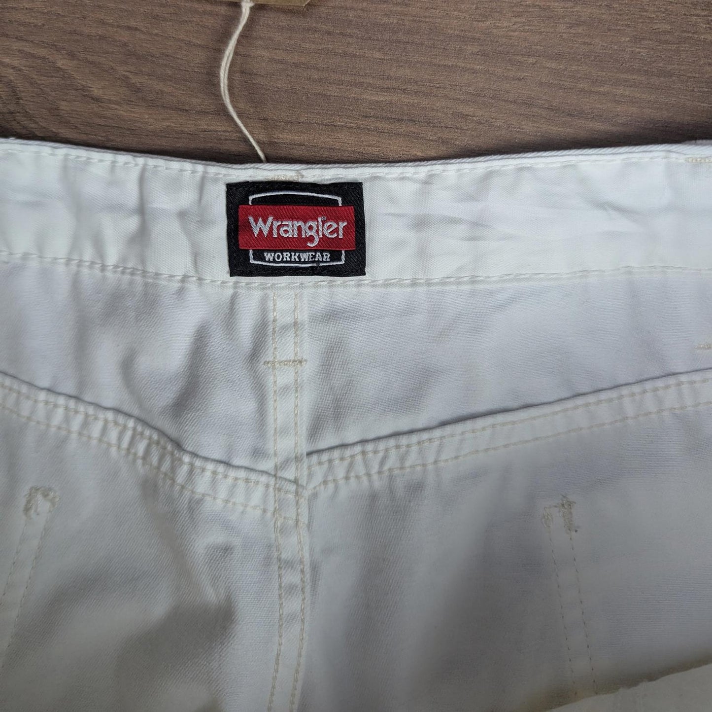 White Wrangler Workwear Carpenter Cargo Pants Straight Leg W38 L32