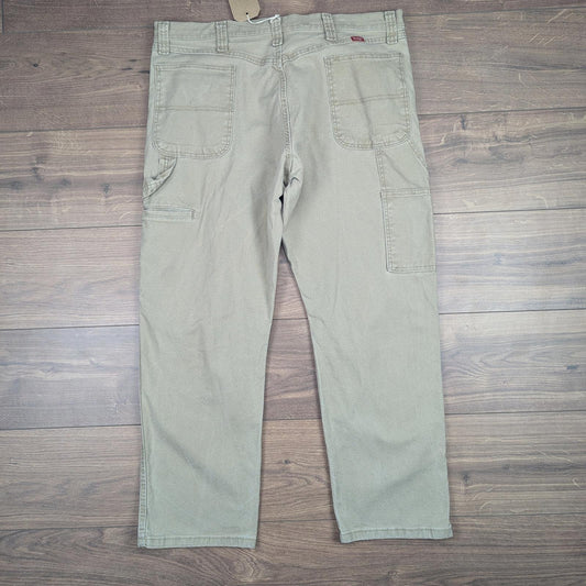 Brown Vintage Wrangler Carpenter Pants Jeans Baggy Cargo Straight Leg W38 L30