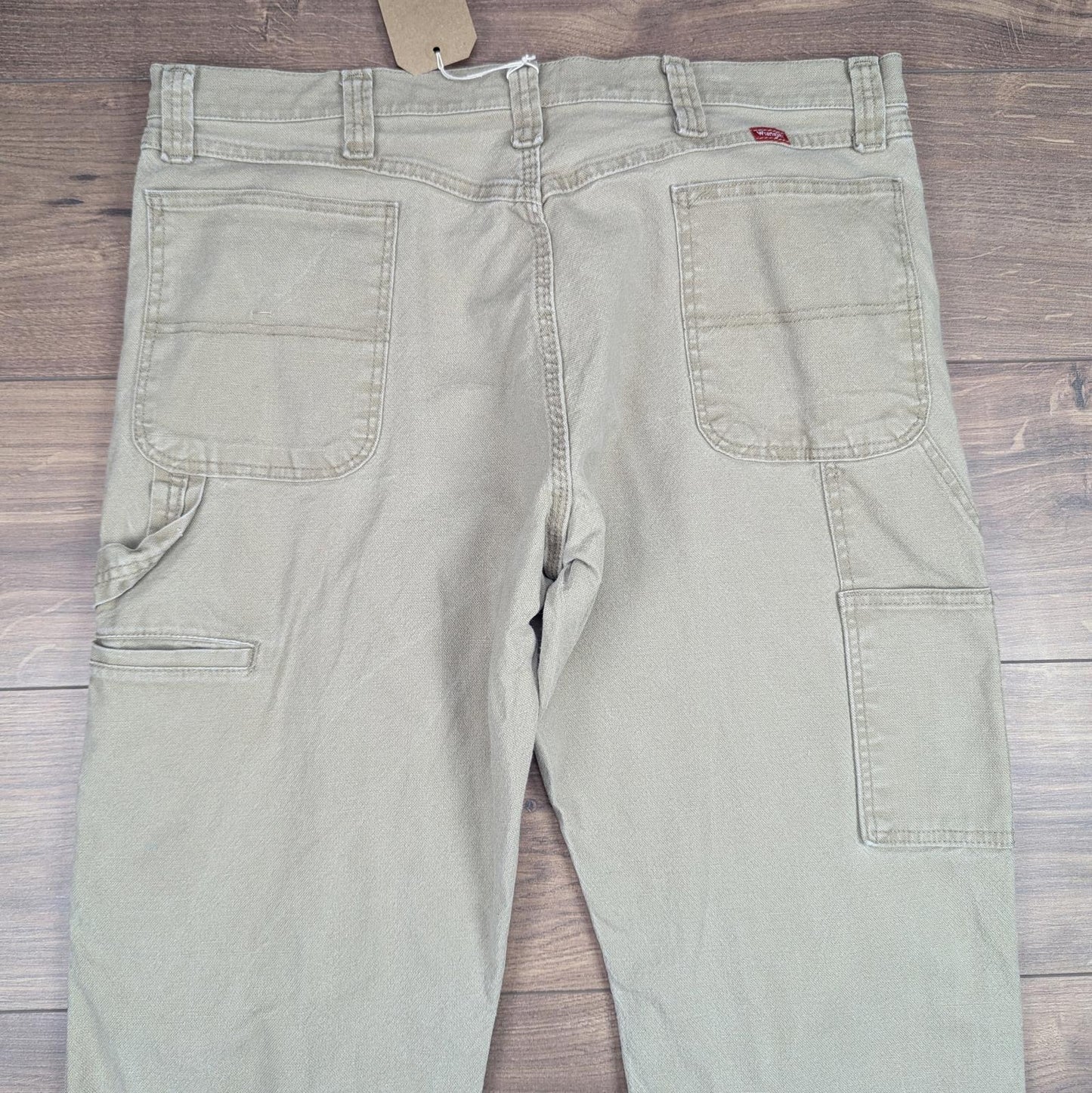 Brown Vintage Wrangler Carpenter Pants Jeans Baggy Cargo Straight Leg W38 L30