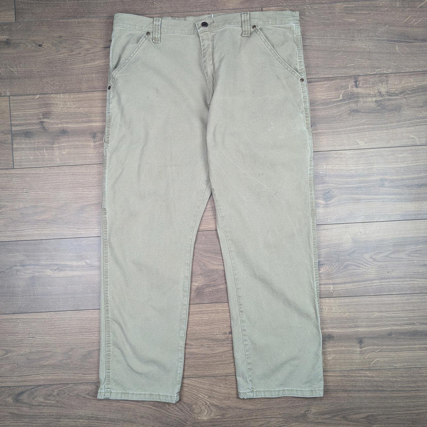 Brown Vintage Wrangler Carpenter Pants Jeans Baggy Cargo Straight Leg W38 L30