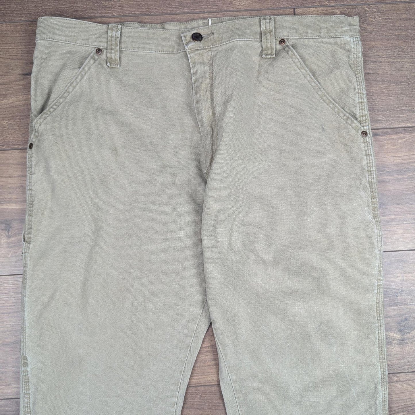 Brown Vintage Wrangler Carpenter Pants Jeans Baggy Cargo Straight Leg W38 L30