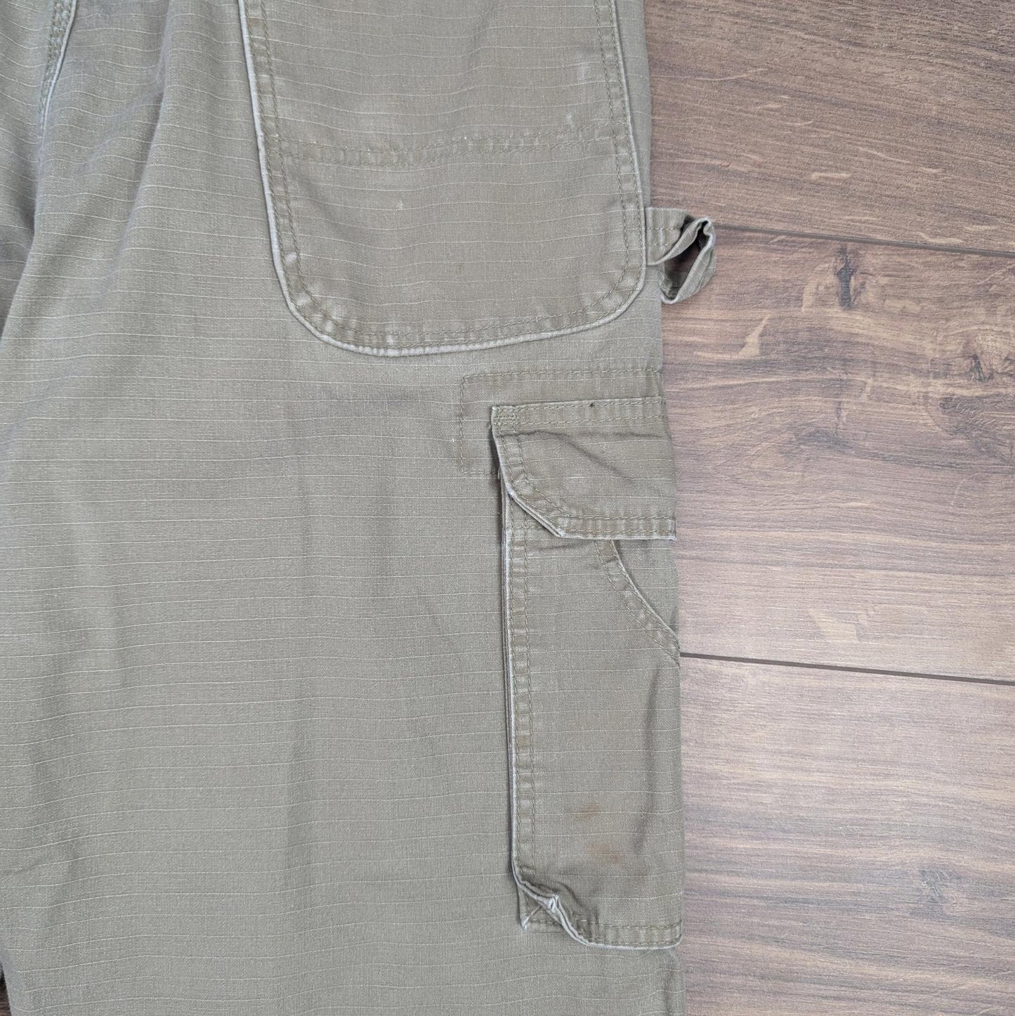 Tan Vintage Wrangler Riggs Workwear Carpenter Cargo Pants Straight Leg W36 L32