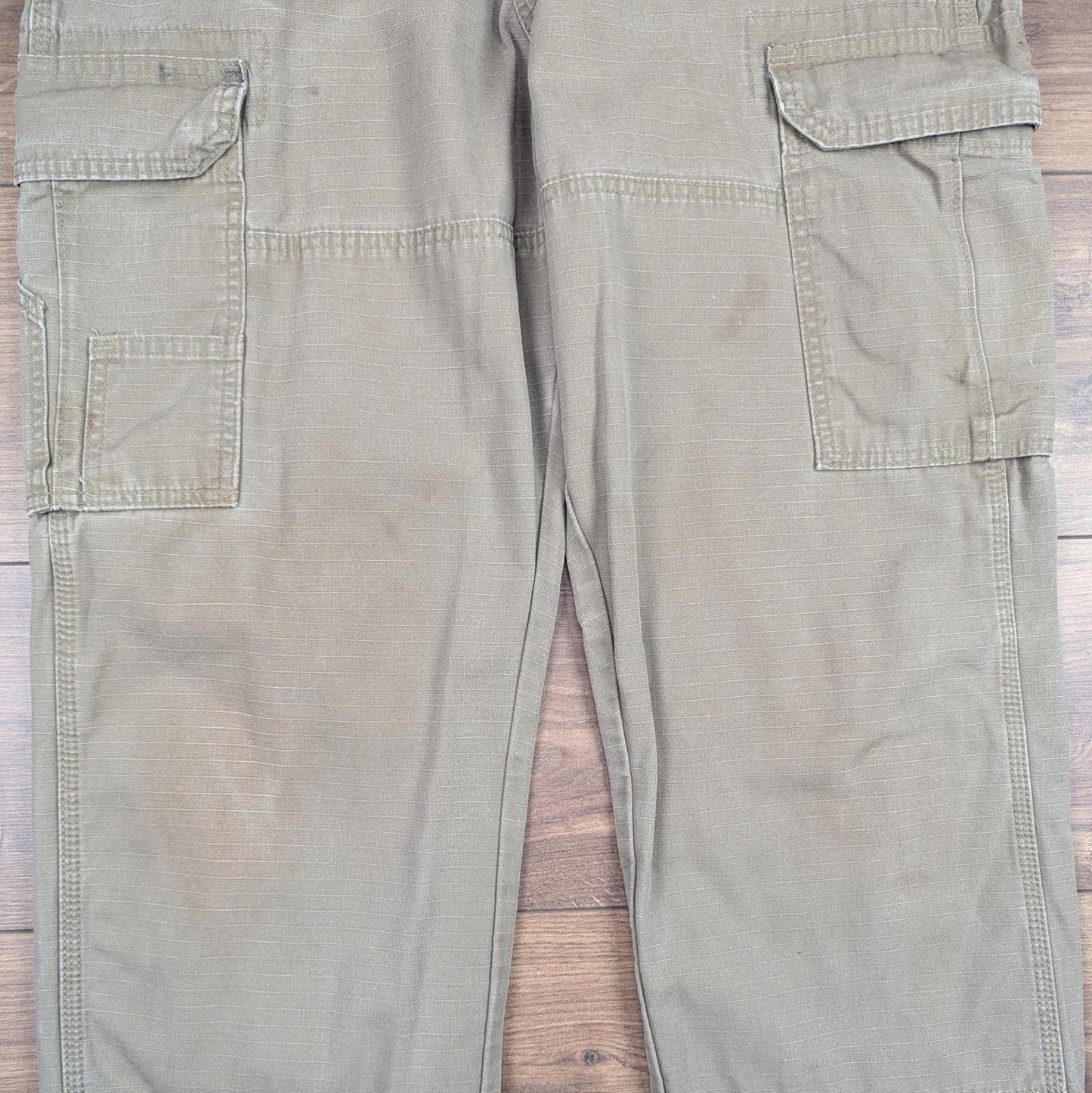 Tan Vintage Wrangler Riggs Workwear Carpenter Cargo Pants Straight Leg W36 L32