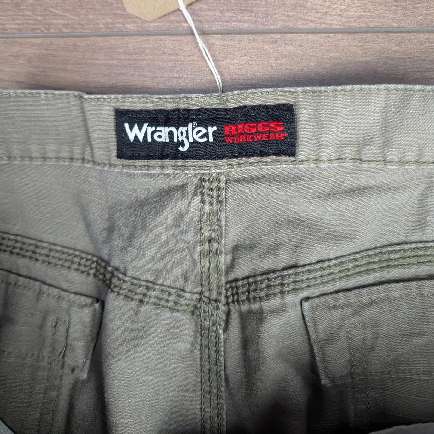 Tan Vintage Wrangler Riggs Workwear Carpenter Cargo Pants Straight Leg W36 L32