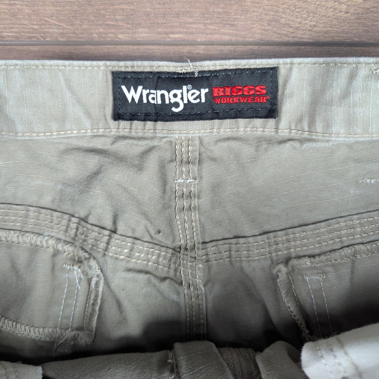 Beige Vintage Wrangler Riggs Workwear Carpenter Pants Cargo Straight Leg W36 L30