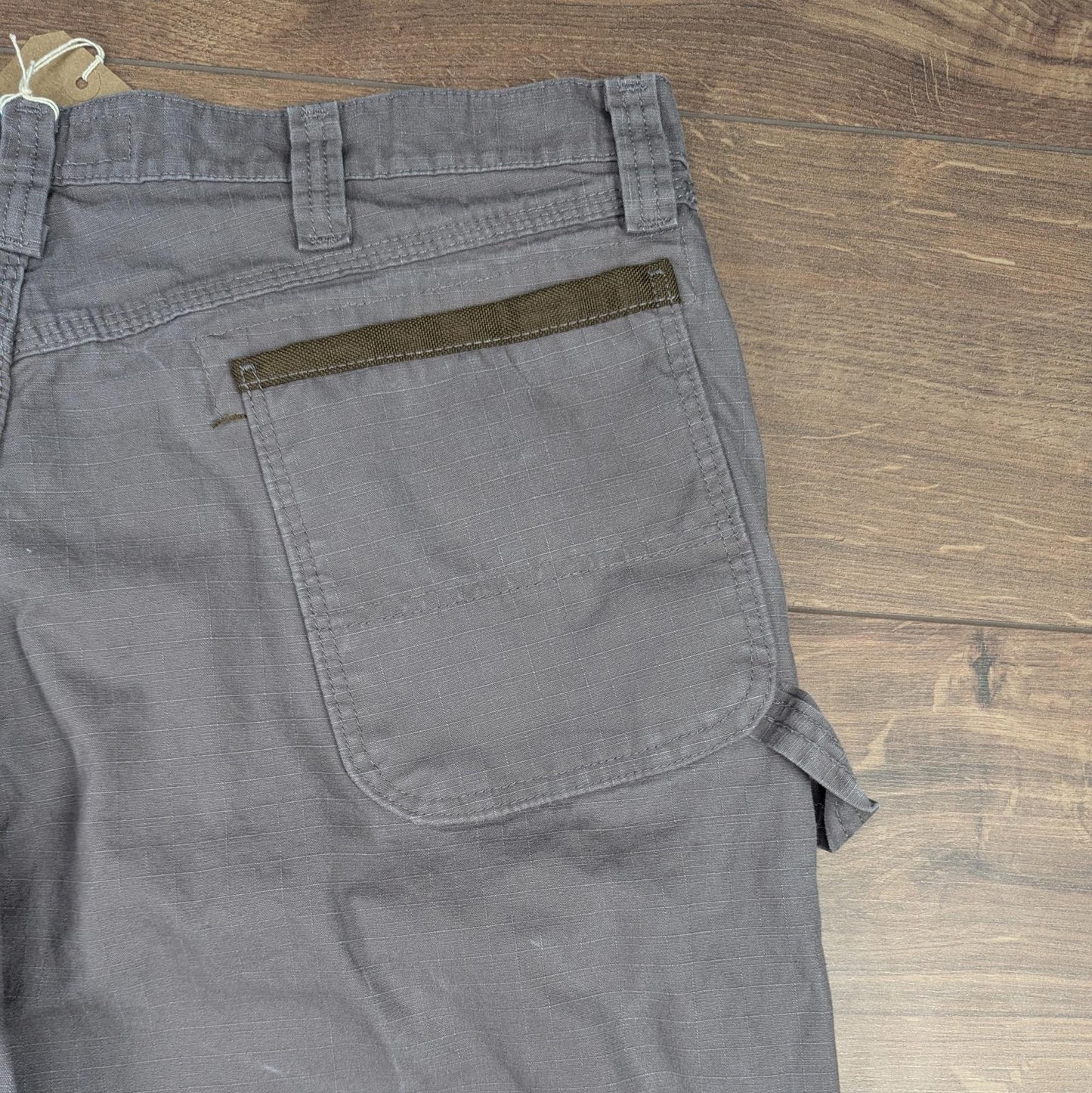 Grey Vintage Wrangler Riggs Workwear Carpenter Pants Cargo Straight Leg W40 L30