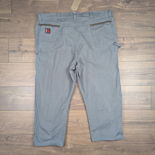 Grey Vintage Wrangler Riggs Workwear Carpenter Pants Cargo Straight Leg W46 L27