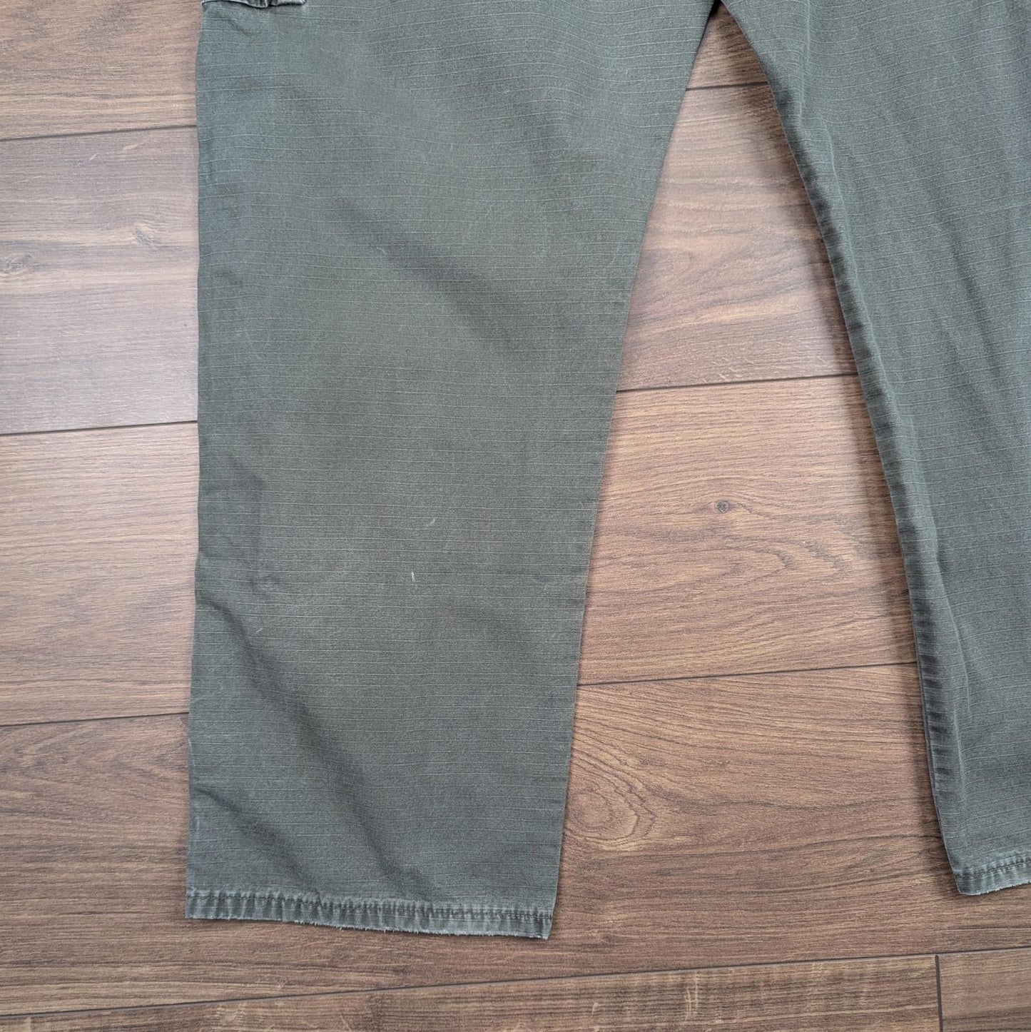 Grey Vintage Wrangler Riggs Workwear Carpenter Pants Cargo Straight Leg W42 L32