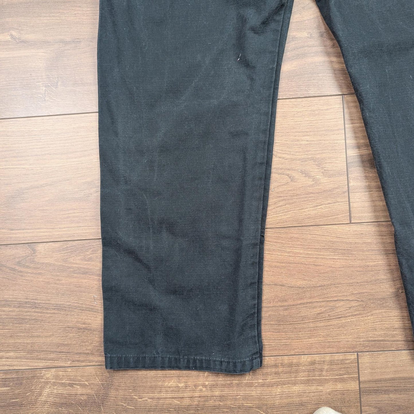 Black Wrangler Workwear Carpenter Pants Baggy Cargo Straight Leg W30 L32