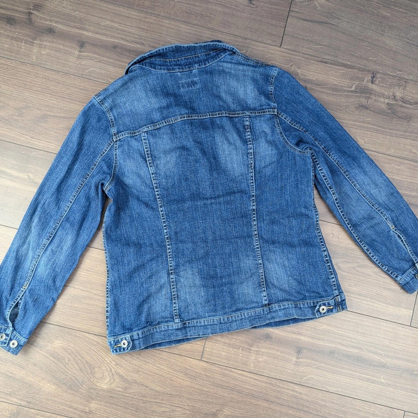 Vintage 2000s Blue Fitted Denim Jacket Size L/XL
