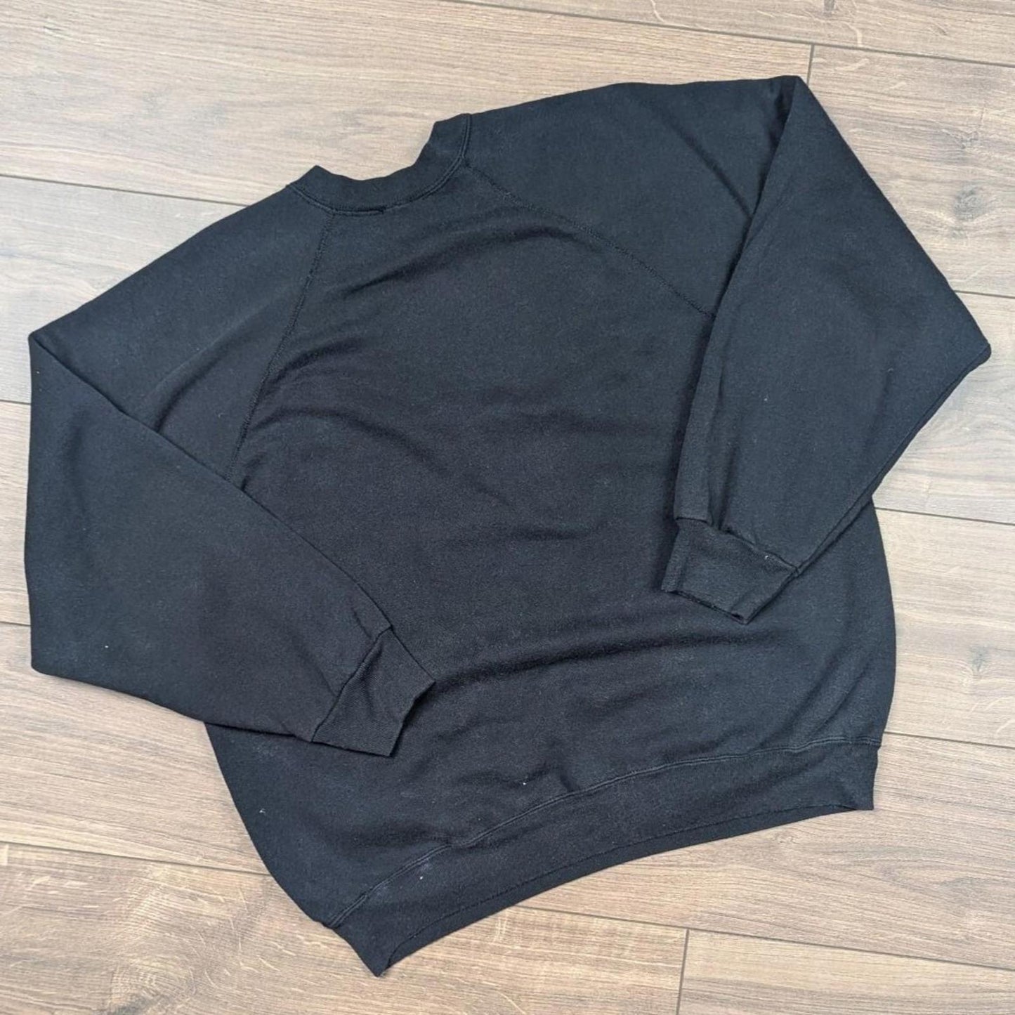 Vintage 1980's Black Modern Art Graphic Sweatshirt Jumper