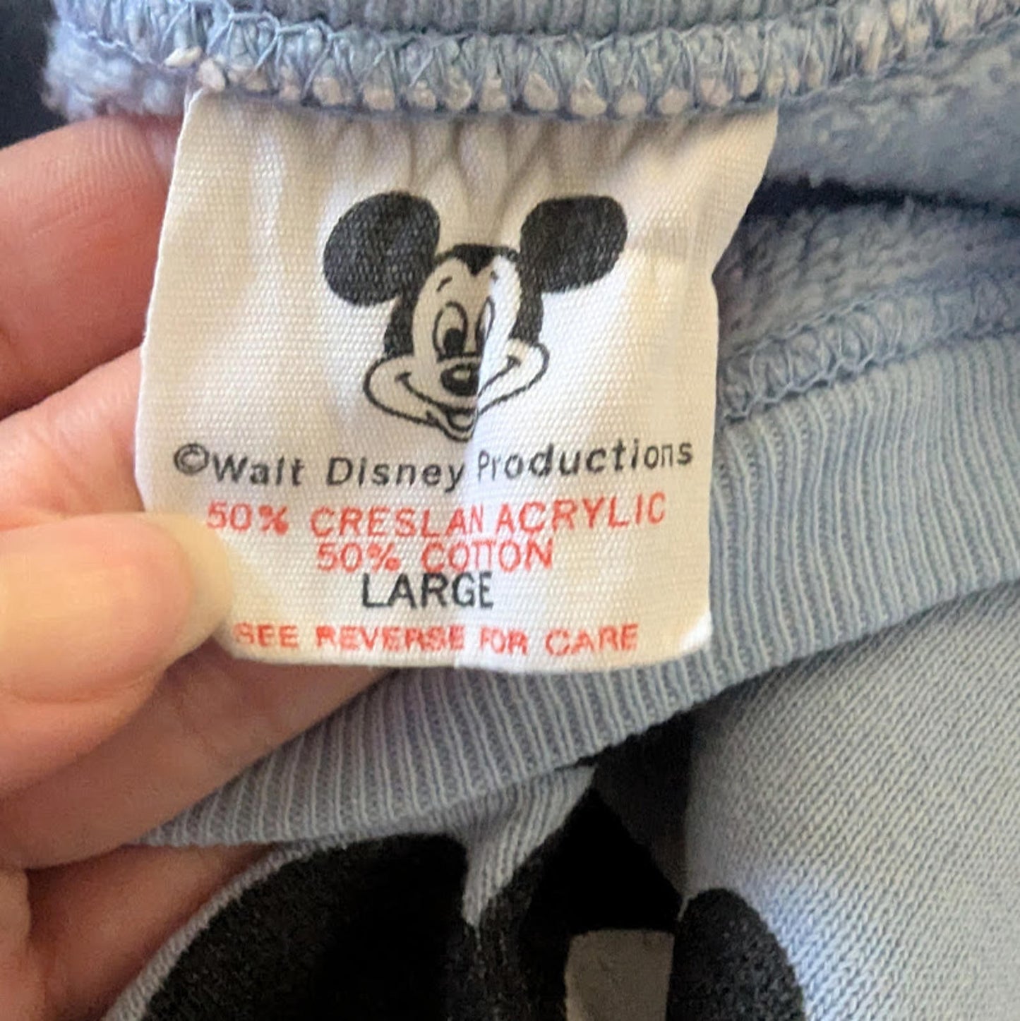 Early 1980s Vintage Mickey Mouse Disney Sweatshirt Jumper Size L