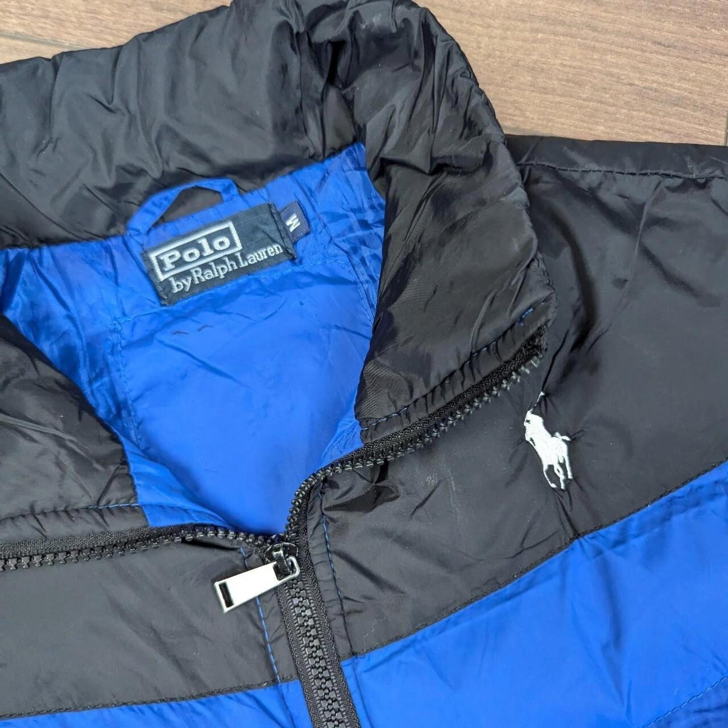 Vintage 1990's Polo Ralph Lauren Blue Puffer Gilet Bodywarmer Men's M