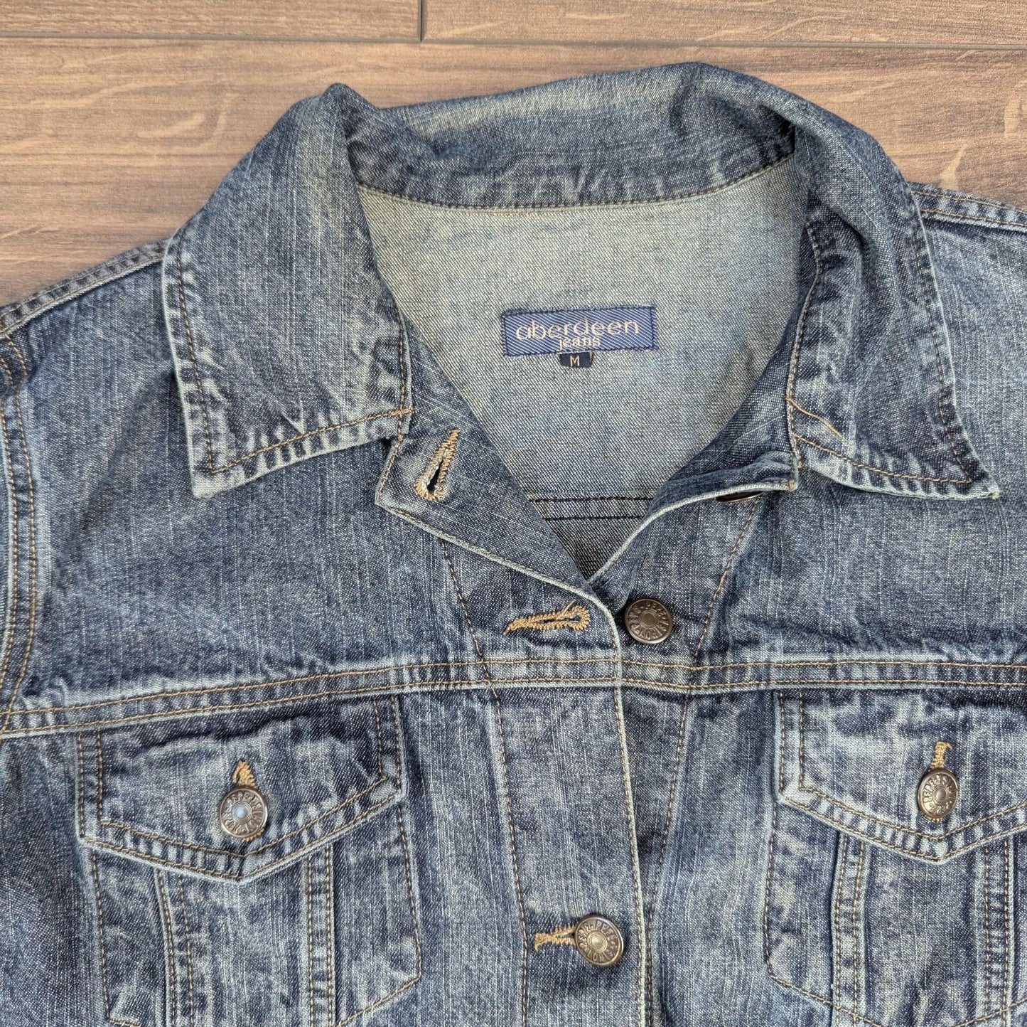 Vintage 2000s Blue Fitted Denim Jacket Size M