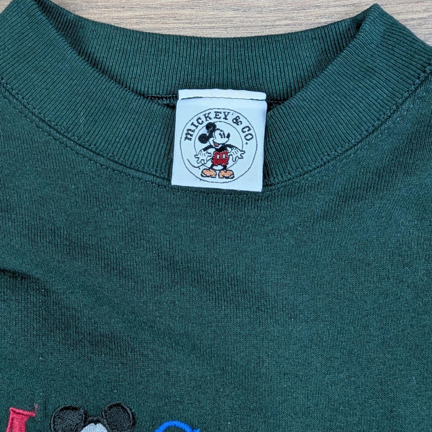 Vintage 1990s Embroidered Disney Mickey Mouse Retro Sweatshirt Size L