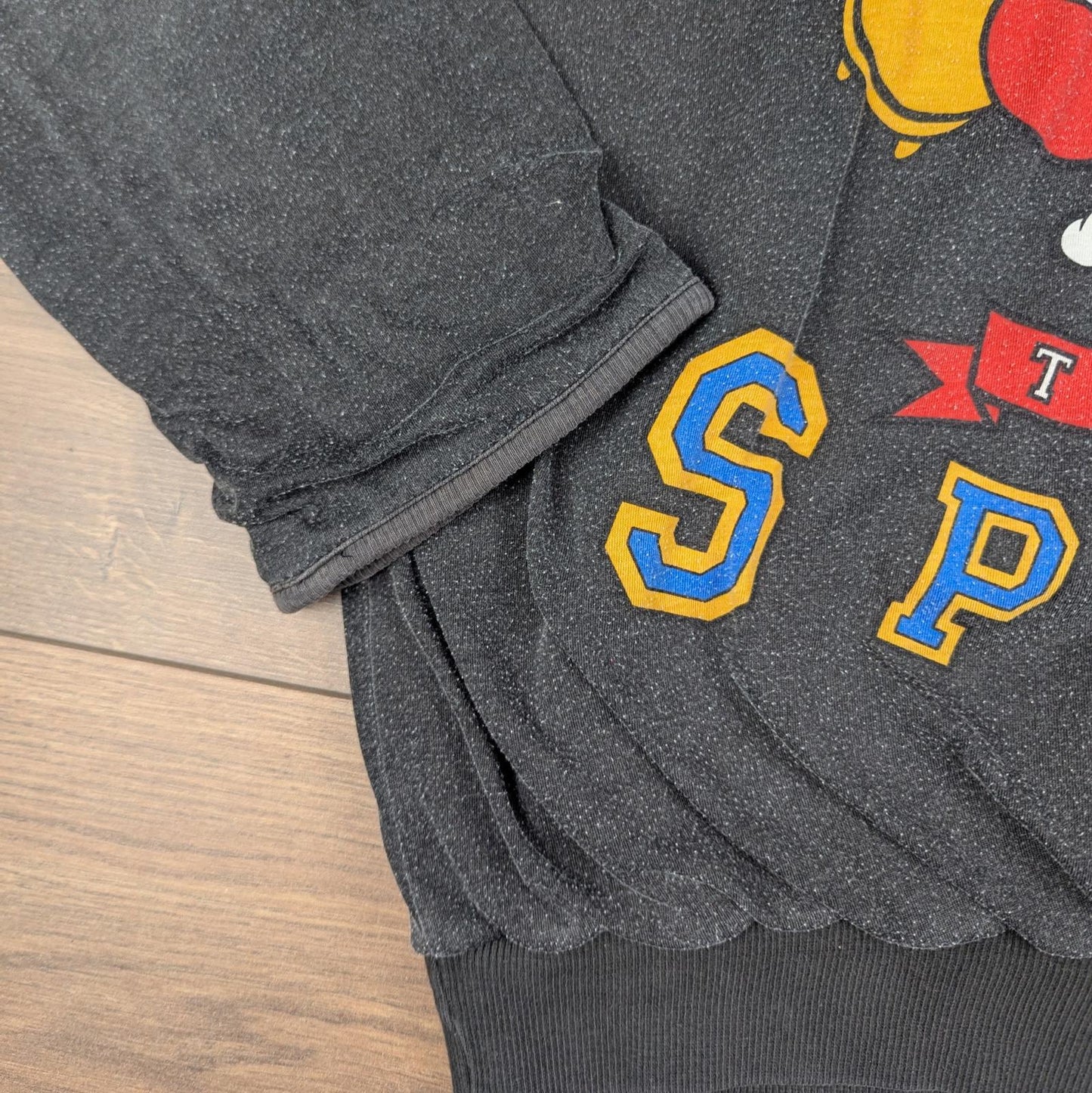 1980s Vintage Reversible Mickey Mouse Disney Football Sweatshirt Jumper Size XL